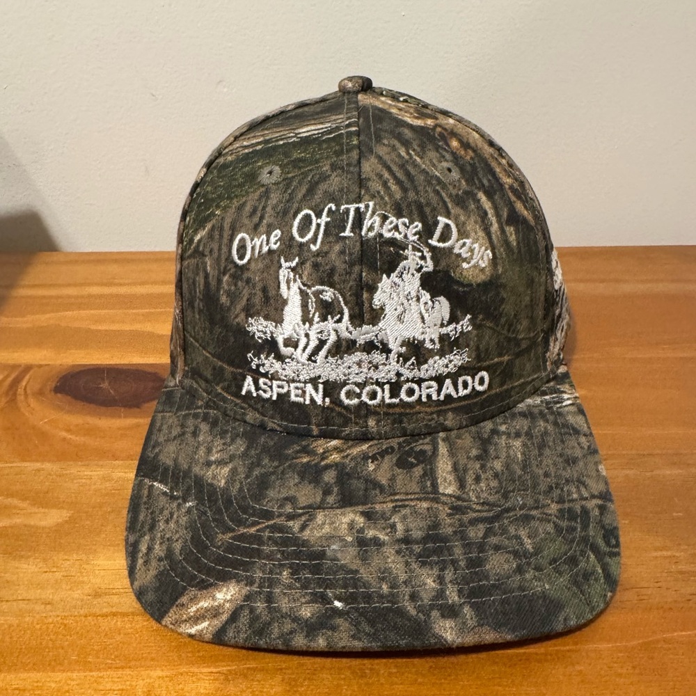One Of These Days Aspen CO Real Tree Hat